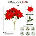 thumbnail image 3 of Luoshdecor Christmas Decorations Artificial Poinsettia Bouquet,Indoor & Outdoor Decor for Home Porch Garden,Ideal Gift for Women, 3 of 8