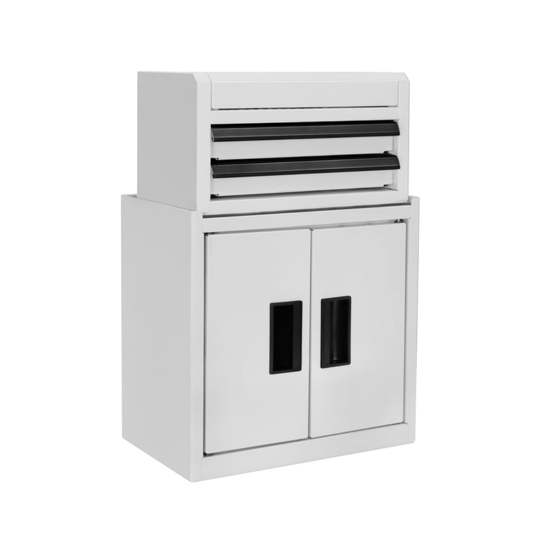 Hyper Tough Mini 10-Inch 2-Drawer Steel Toolbox, White - Walmart.com