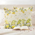 thumbnail image 3 of Summers Lemon Gnomes Pillow Covers 2 Pack Farm Yellow Fruit Green leaf Pastoral Pillowcase Waterproof Outdoor Throw Pillow Cover for Patio Garden Square Cushion 18”x18”, 3 of 9