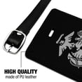 thumbnail image 3 of Marine Husband USMC White on Black Officially Licensed Rectangle Leather Luggage Card Suitcase Carry-On ID Tag, 3 of 8
