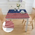 thumbnail image 2 of Awypu Flag Stars Stripes Square Tablecloth Full Width Single-Sided Printing 100% Polyester Fiber 40*40, 2 of 8