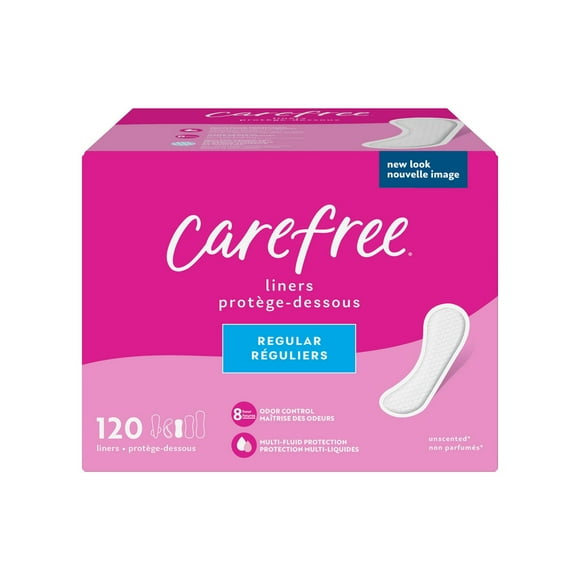 Emballage de 120 protège-dessous Carefree Acti-Fresh galbés réguliers 120 protège-dessous