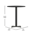 thumbnail image 4 of Emma + Oliver 36"RD Black Laminate Bar Table Top-30"x30" Base, 4 of 9
