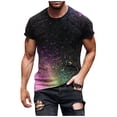 thumbnail image 1 of European And American Round Neck Casual Colorful Style Printed Short Sleeved T-shirt Top XL, 1 of 5