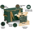 thumbnail image 3 of Covermates Keepsakes Rolling Christmas Light Storage Bag - Carrying Handles, ID Window, Dual Wheels - Holiday Storage, Green, 3 of 8
