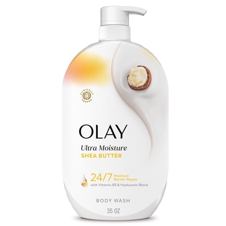 Olay Ultra Moisture Body Wash with Shea Butter, Vitamin B3 and Hyaluronic Blend, 35oz