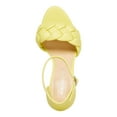 thumbnail image 3 of MADDEN GIRL Womens Yellow Braided Strap Ankle Strap Padded Barbi Open Toe Block Heel Buckle Dress Heeled Sandal 5 M, 3 of 4