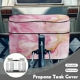 thumbnail image 3 of Yuyamidu Pink Marble Print Propane Tank Cover 40lb All Weather Protection Propane Tank Cover Table with Zipper for Travel Trailer, Waterproof Camper Protector RV Parts RV Accessories, 3 of 8