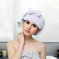 thumbnail image 3 of 4 Pack Soft Hair Towels Super Absorbent Microfiber Bath Towel Set For Gentle Hair Care And Styling, 3 of 3