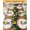 thumbnail image 4 of 13 Inch Round Placemats Set of 6, Fall Thanksgiving Non Slip Heat Insulation PP Table Mats, Watercolor Orange Pumpkin Maple Leaf Washable Place Mats for Kitchen Dining Party Table Decor, 4 of 7