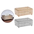 thumbnail image 1 of 2Pcs Shiny Tissue Box Napkin Holder Living Room Bathroom Home decor BLESIY soporte de tejido de cristal, 1 of 8