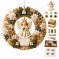 thumbnail image 4 of Christmas Wreath 3D Fabric Poke Art Kits for Adults, Pre-Punched Crafts for Holiday Door Decor, No-Sew DIY Making Set (Angel), 4 of 5