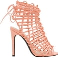 thumbnail image 3 of Privileged Monapisa Blush Pink Nude Caged Designer Single Sole Stiletto sandals (6.5), 3 of 5