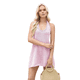 thumbnail image 3 of Conjuntos de Dos Piezas de Verano para Mujer, para Vacaciones en la Playa, Camiseta Sin Mangas con Cuello Halter y Pantalones Cortos, Ropa de Estar de Punto, Rosa, Talla M, 3 of 10