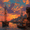 Man, variant on Seattle Space Needle Canvas Cityscape, Home Hotel Cafe Wall Decoration