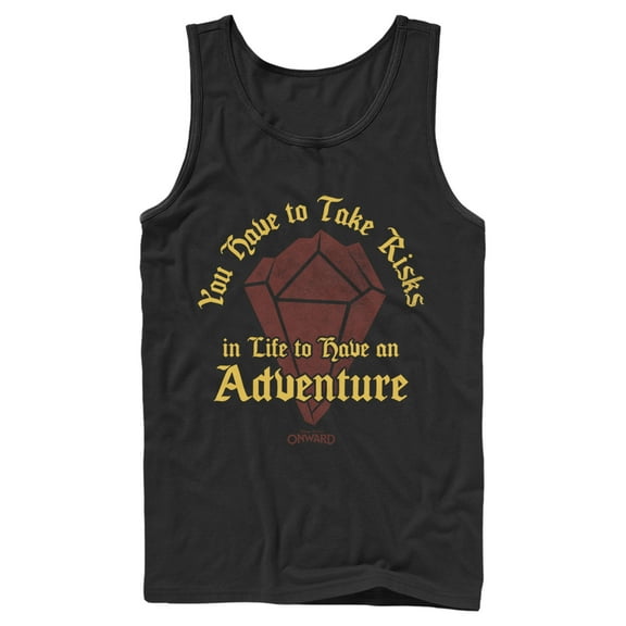 Men's Onward Take Risks to Have Adventure  Tank Top Black Large