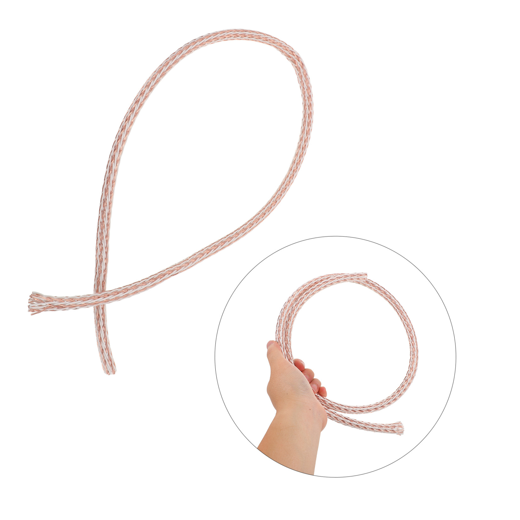 FOMIYES Copper Speaker Wire Audio Cable for Home Audio Systems, Stable Connection and Clear