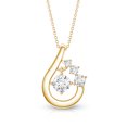 thumbnail image 2 of Rosec Jewels Lab Grown Diamond Pendant Cluster (EF-VS Quality) | Teardrop Necklace for Birthday, 14K Yellow Gold, 2 of 6