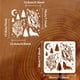 thumbnail image 2 of Plantilla de dibujo de lobo aullando, luna y estrellas - Plantilla de lobo con árboles del bosque para pintar sobre madera, lienzo o tela, 2 of 9