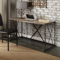thumbnail image 2 of Bowery Hill Writing Desk in Rustic Oak and Antique Black, 2 of 2