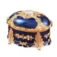 thumbnail image 2 of Joyero Vintage de lujo organizador pendientes tesoro caja de almacenamiento Estilo B-Azul Hugo organizador de joyas, 2 of 6
