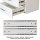 thumbnail image 2 of Guías para cajones, 2 unids/set Guías para cajones de cierre suave Mini aleación de aluminio Guía deslizante suave duradera para gabinete de cajones plateado(70mm), 2 of 10