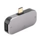 thumbnail image 4 of Hub USB C 3 en 1 con puertos DP, USB A y Tipo C, compatibilidad con 4K HDR, carga rápida, para Windows, Android y MAC, 4 of 5