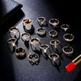 thumbnail image 6 of Homaful 52 Pcs Knuckle Stacking Rings for Women Teen Girls,Boho Vintage Finger Rings Stackable Gold Silver Midi Rings Set Multiple Rings Set, 6 of 7