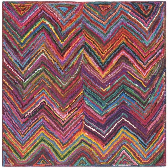 Safavieh Nantucket Tapis Contemporain Rose - Carré 8 Pieds