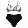 thumbnail image 6 of HCNTES Thong Bikini Sets for Women - Brazilian Micro String Bikinis Sexy Two Piece Swimsuit Triangle Top Halter Bathing Suits(Green,XL), 6 of 7