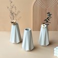 thumbnail image 2 of 6 Pack Modern White Ceramic Vase Set of 6 for Living Room Bedroom 5.9'' Minimalist Fresh Flower Vases for Bouquet Home Decor Office Fireplace Centerpieces Nordic Style Gift for Fake Plant, 2 of 8