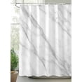 thumbnail image 2 of Fsddascl Marble Shower Curtain Set - 48" x 72" Washable Bathtub Curtain with 12 Hooks, Modern Grey White Rock Monochrome Simple Waterproof Fabric Stall Shower Curtains for Bathroom/Bathtub Décor, 2 of 6
