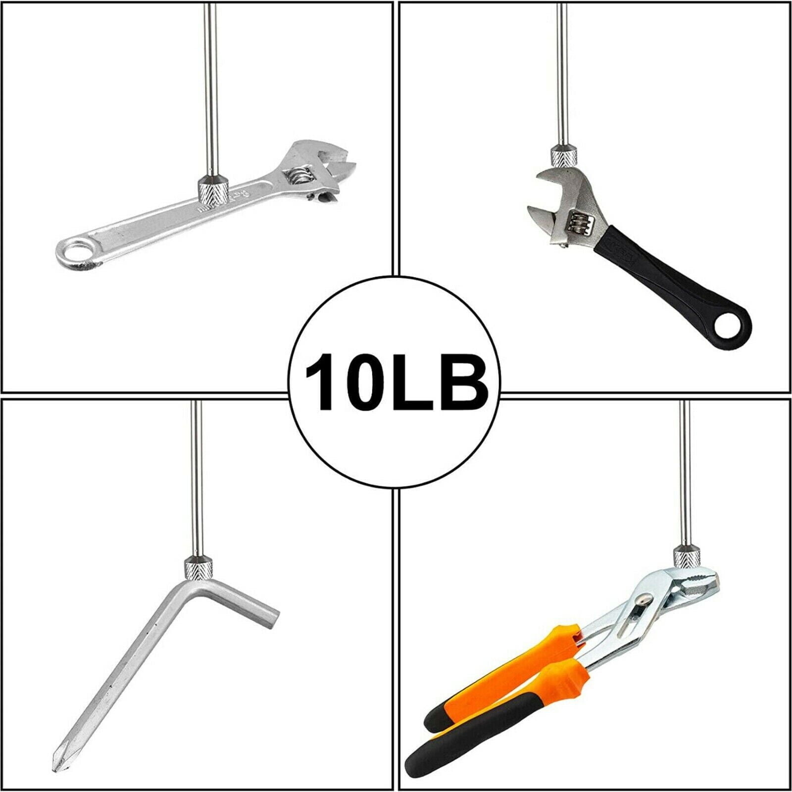 4 Telescoping Pickup Rod Tool LED Light Grabber Stick