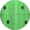 thumbnail image 1 of Ahgly Company Indoor Round Oriental Emerald Green Modern Area Rugs, 8' Round, 1 of 4
