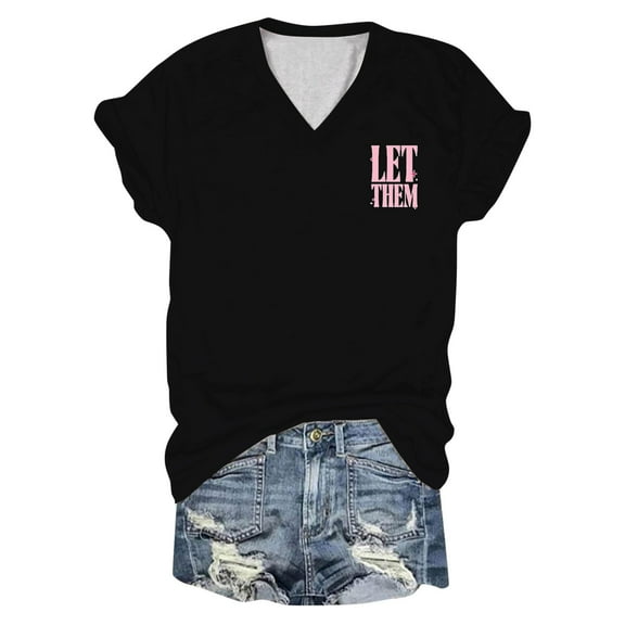 Women's Casual V Neck Short Sleeve Comfortable T Shirt Top Soft Breathable Lightweight Stylish Everyday Wear