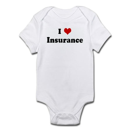 

CafePress - I Love Insurance Infant Bodysuit - Baby Light Bodysuit