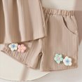 thumbnail image 5 of TOWED22 Kids Toddler Summer Clothes 2pcs Cute Tank Shirts Sleeveless Shorts Sets Sweet with Pockets(Coffee,2-3 Y), 5 of 5