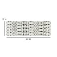 thumbnail image 4 of Masada Rugs Geometric Bohemian Low Pile Area Rug Ivory Black 2' x 6', 4 of 5