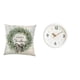 thumbnail image 1 of Funda de almohada navideña, reloj de pared redondo, reloj de pared decorativo, poliéster PP, manecillas de madera, moderno, adecuado para sala de esta, 1 of 8