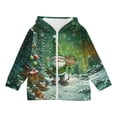 thumbnail image 6 of YUNAFFT Girls & Boys Christmas Print Hooded Sweatshirt with Zipper Pockets Casual Sporty Jacket 4-12Y, 6 of 6