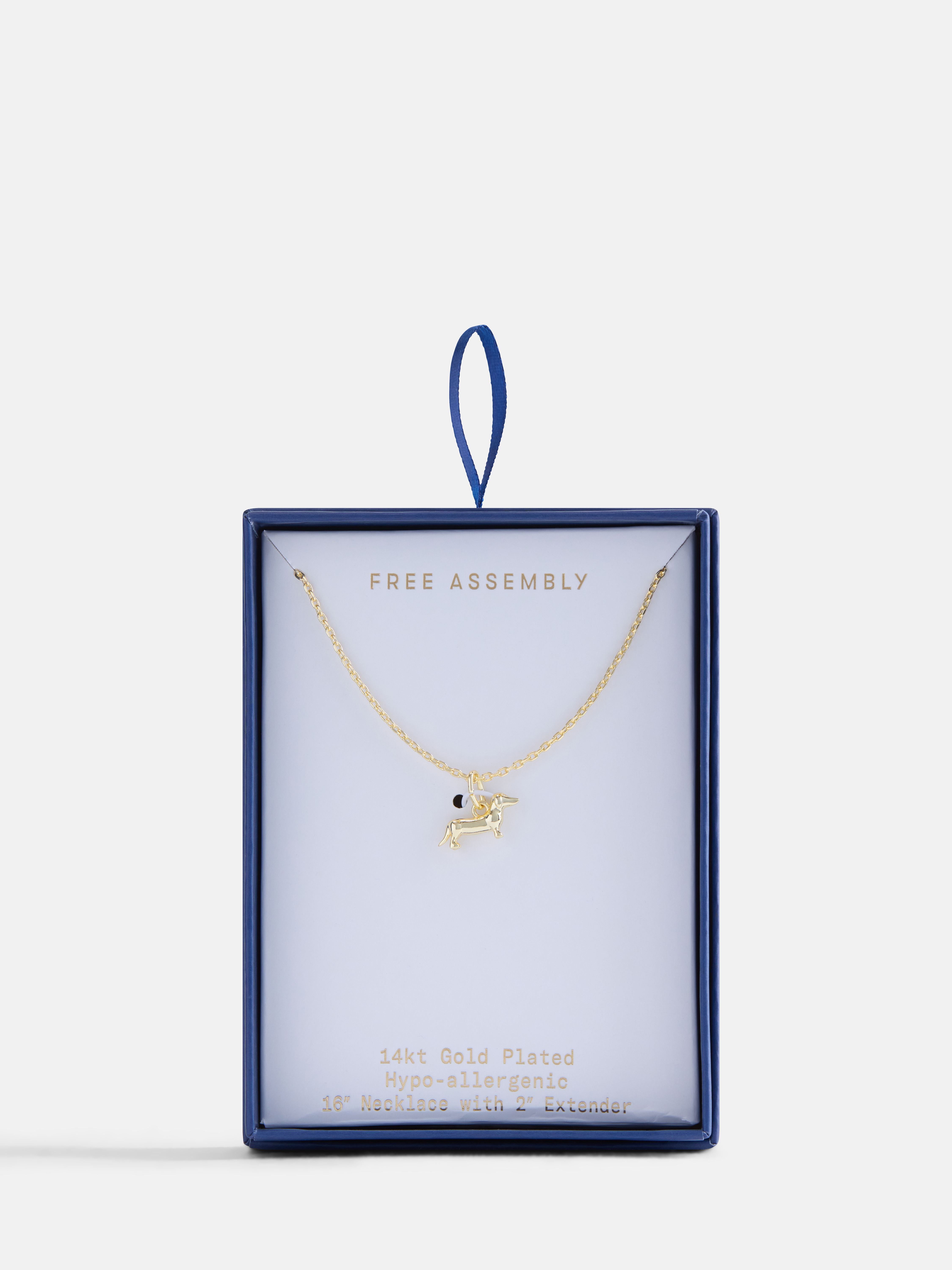 Free Assembly Dachshund Pendant Necklace, 14K Gold Plated photo 4