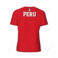 thumbnail image 3 of Exclusive design Peru Flag Grain 3D Printed Men For Running Bike Soccer Tennis Fitness Sports tshirt Mesh Fans Short T-shirt, 3 of 8