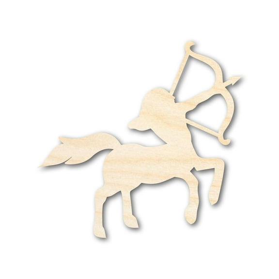 Unfinished Wood Sagittarius Centaur Shape - Zodiac Craft - up to 46" 10" / 1/8"