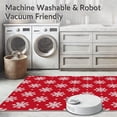 thumbnail image 5 of ODIKA 2'x3' Machine Washable Non-Slip Area Rug, Snowflake Cascade Design with Festive Botanical Motifs and Whimsical Accents High Traffic Rug with Pad, Red, 502129, 5 of 8