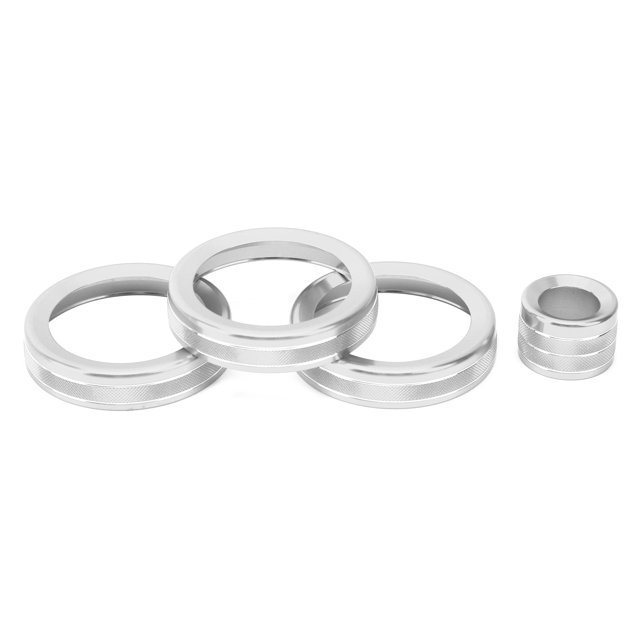 Filfeel 4Pcs A/C Knob Ring Trim Volume Adjuster Decor Fit For Range Rover Evoque 2012 2013 2014 2015 2016 2017 2018 Car Styling