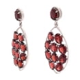 thumbnail image 2 of 925 Sterling Silver Red Garnet Dangle Earring, 2 of 3