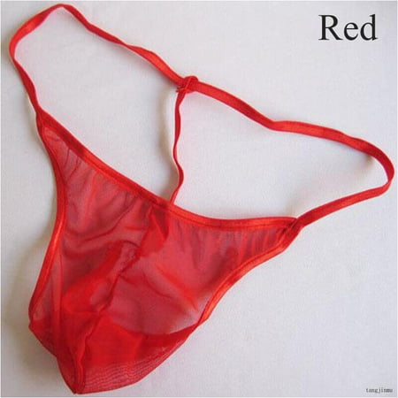 

Men Sexy Mesh Lace Sheer Transparent G-String Thongs Male Underwear T-Back