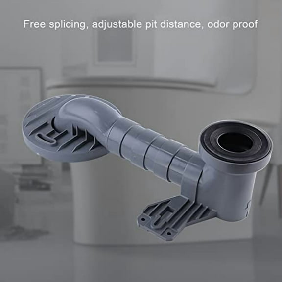 Topyond Toilet Shifter, Toilet Drain Pipe Connector, Thickened PP Material, Rust-Resistant Rubber Sealing Ring, Suitable for Freestanding Toilets, Bathroom Accessorie