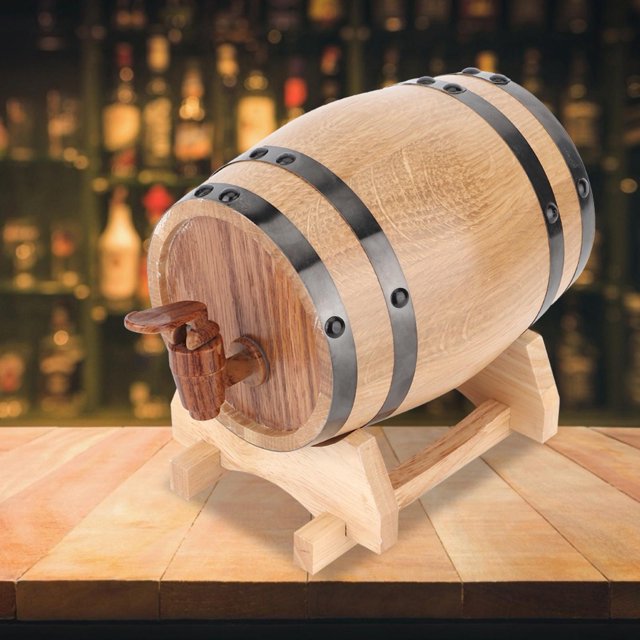 Mini Barril De Vino Portátil De Roble Para El Hogar, Equipo De Elaboración De Cerveza Para El Hogar, 1L