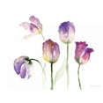 thumbnail image 2 of Loreth, Lanie 14x12 White Modern Wood Framed Museum Art Print Titled - Lavender Hues Tulips II, 2 of 4
